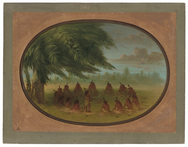 George Catlin, An Indian Council - Sioux