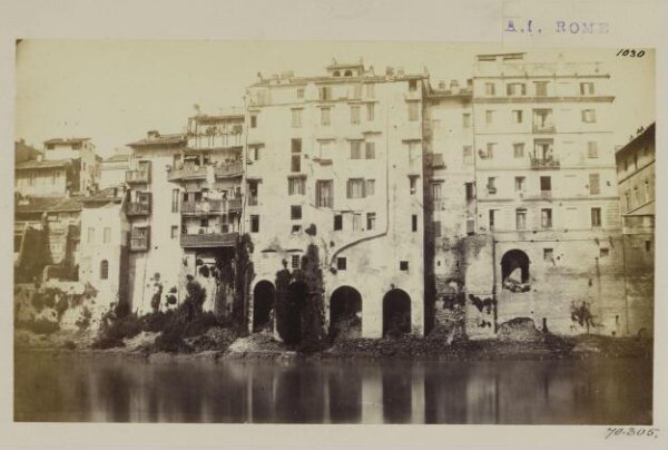 Parker, John Henry, Tiber - Remains of Towers of Old Fortifications near Ponte Sisto.