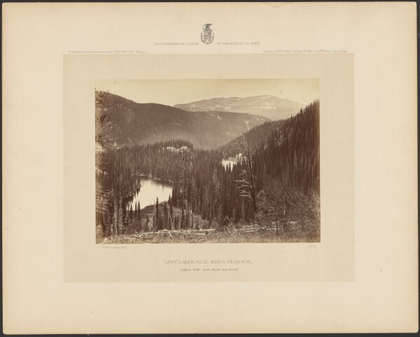 Timothy H. O'Sullivan, "Lost Lakes," Near Meigs Peak, Colorado, Lakes 9,500 Feet Above Sea Level