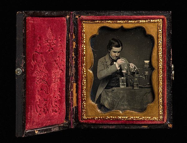 Unknown, [Alfred Marshall Mayer with Chemistry Equipment]