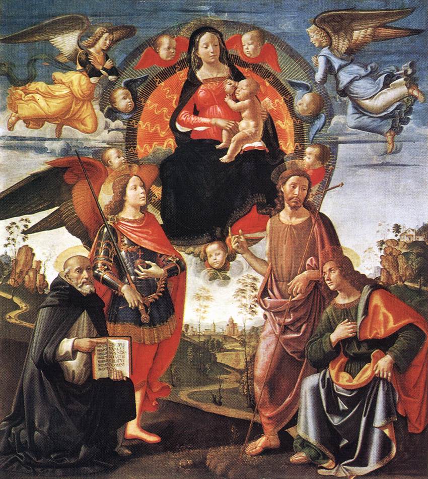 Domenico Ghirlandaio, Madonna in Glory with Saints