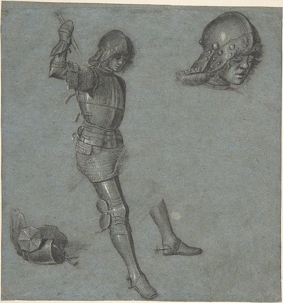 Vittore Carpaccio, Studies of a Seated Youth in Armor