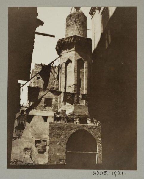 K.A.C. Creswell, Minaret of the Madrasa al-Ghannamiyya, Cairo