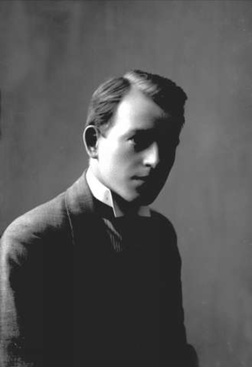 Gustav Borgen, Portrett, mann i dress, ingeniør Sigurd Hansen.