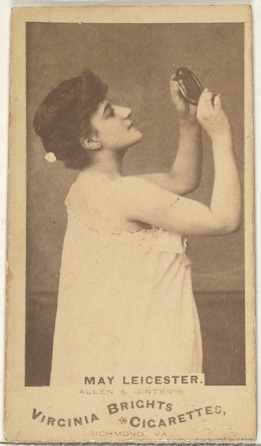Allen & Ginter, May Leicester, from the Actors and Actresses series (N45, Type 1) for Virginia Brights Cigarettes