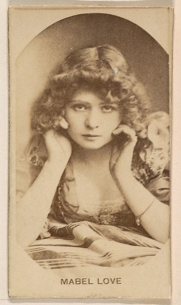 Kinney Brothers Tobacco Company, Miss Mabel Love, from the Actresses series (N245) issued by Kinney Brothers to promote Sweet Caporal Cigarettes