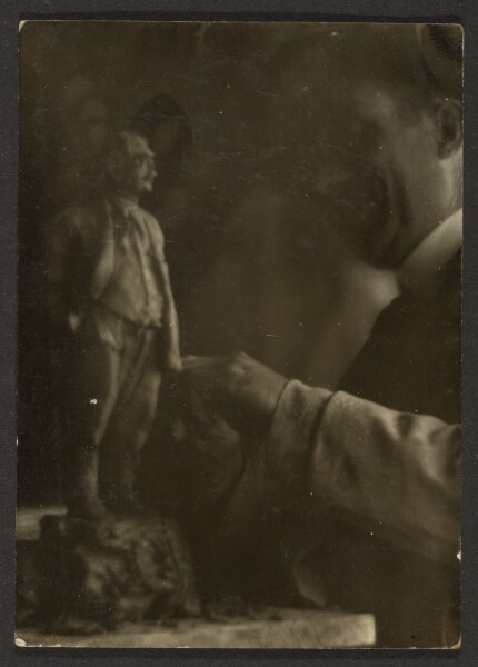 Louis Fleckenstein, [Man Sculpting Figure]