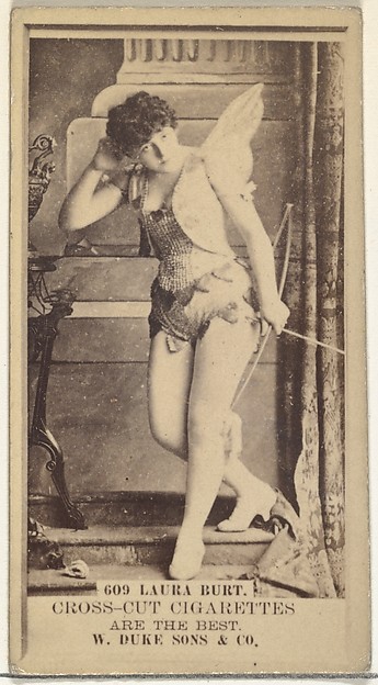 W. Duke, Sons & Co., Card Number 609, Laura Burt, from the Actors and Actresses series (N145-3) issued by Duke Sons & Co. to promote Cross Cut Cigarettes