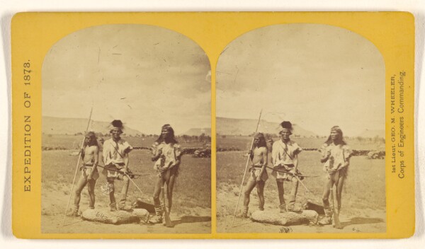 Timothy H. O'Sullivan, Apache Indians, as they appear ready for the war-path.