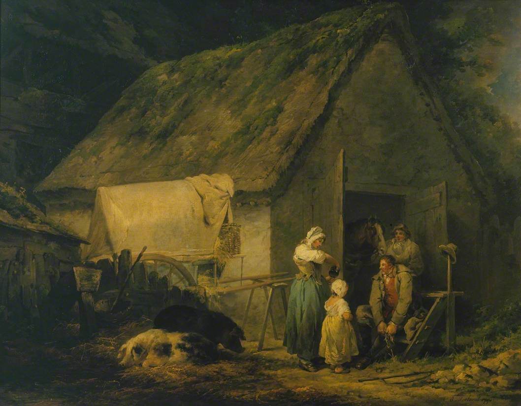 George Morland, Morning: Higglers Preparing for Market