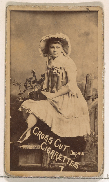 W. Duke, Sons & Co., Card Number 7, Duprie, from the Actors and Actresses series (N145-1) issued by Duke Sons & Co. to promote Cross Cut Cigarettes
