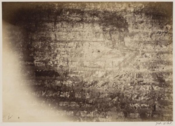 Parker, John Henry, Church of S. Clement - Painting of a Head of the fourth century (?) in the Crypt (in a very decayed state).
