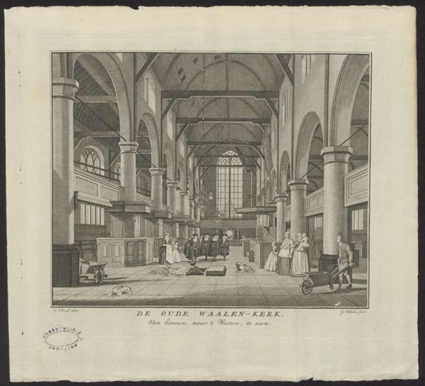 Cornelis Pronk, Interior view of the Walloon Church in Amsterdam
