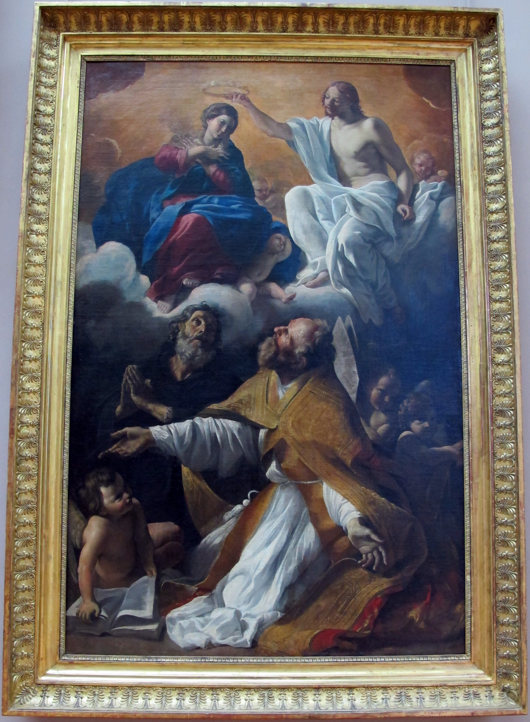 Giovanni Lanfranco, Coronation of the Virgin with St. Augustine and St. William of Aquitaine