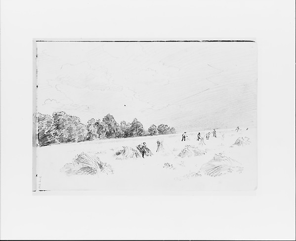 William Trost Richards, Field with Laborers (from Sketchbook VII)