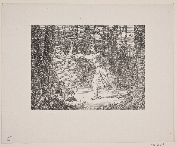 Constantin Hansen, Illustration til Svend Grundtvig, "Marsk Stig: Dansk Folkevise Fra 13de Aarhundrede", 1861