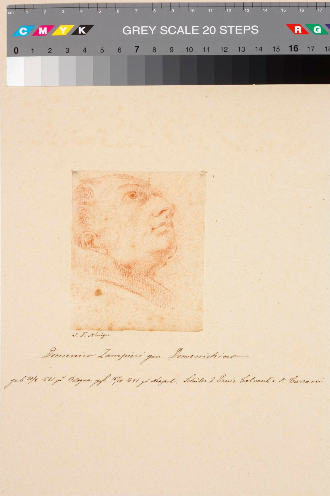 Woldemar Friedrich (author) Krüger, Profile head facing upwards