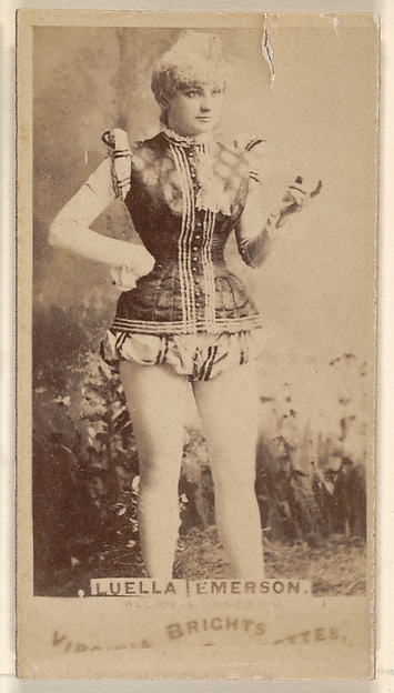 Allen & Ginter, Luella Emerson, from the Actors and Actresses series (N45, Type 1) for Virginia Brights Cigarettes