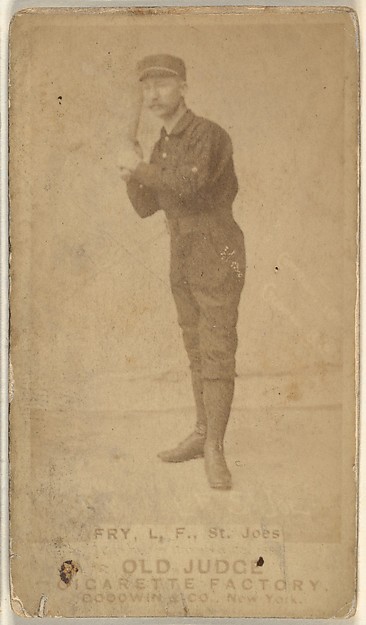 Goodwin & Company, William J. Frey, Left Field, St. Joseph Clay Eaters, from the Old Judge series (N172) for Old Judge Cigarettes