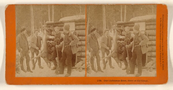 Benjamin West Kilburn, Our Christmas Hunt, Story at the Camp.