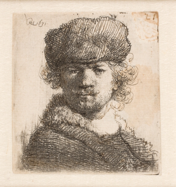 Rembrandt van Rijn, Selvportræt med svær pelshue