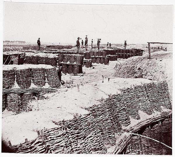 Timothy H. O'Sullivan, [Breastworks, Interior of Fort Sedgwick, in Front of Petersburg, Virginia]