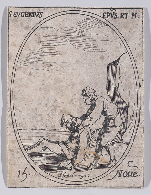 Jacques Callot, S. Eugène, évêque et martyr (St. Eugene, Bishop and Martyr), November 15th, from "Les Images De Tous Les Saincts et Saintes de L'Année" (Images of All of the Saints and Religious Events of the Year)