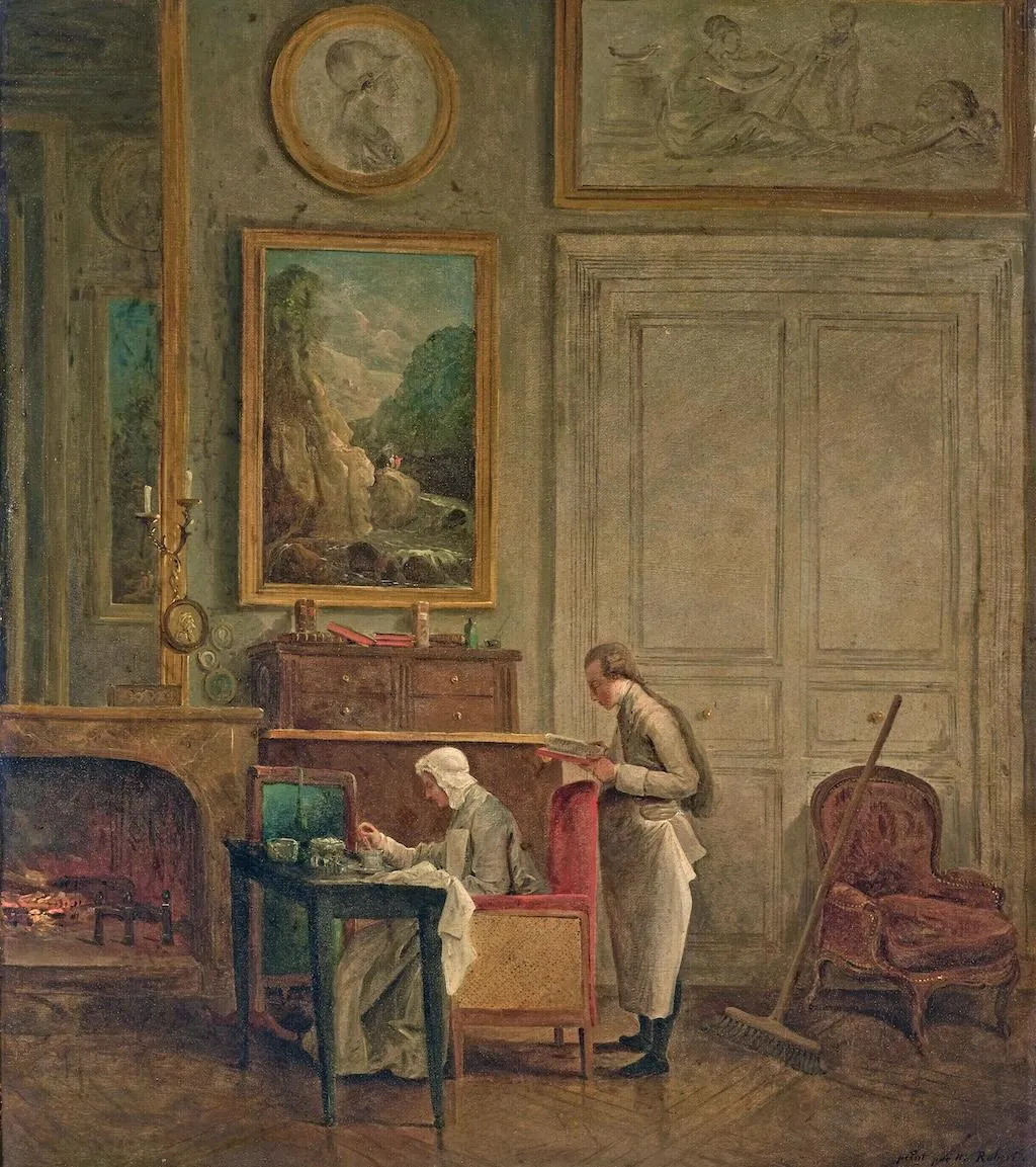Hubert Robert, Madame Geoffrin having brekfast