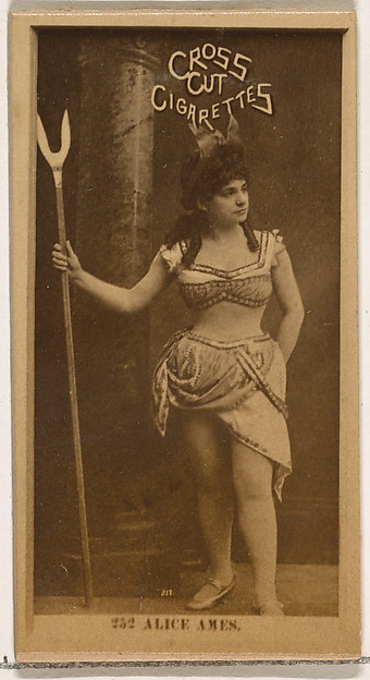 W. Duke, Sons & Co., Card Number 252, Alice Ames, from the Actors and Actresses series (N145-2) issued by Duke Sons & Co. to promote Cross Cut Cigarettes