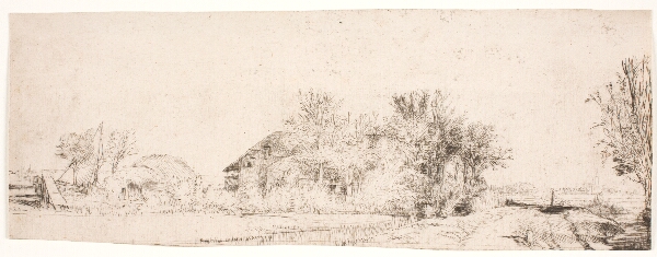 Rembrandt van Rijn, Landskab med vej ved en kanal