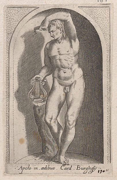 Anonymous, Apollo (Apollo in aedibus Card. Burghesij), from "Speculum Romanae Magnificentiae"