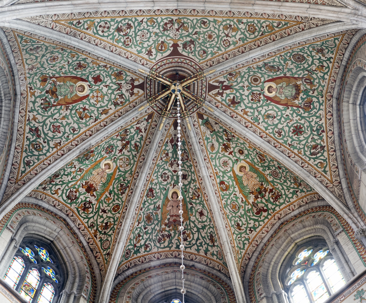 Olle Norling, Valvet i travé 67 med änglar, Uppsala domkyrka, Uppsala 2013