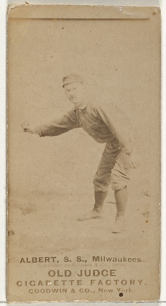 Goodwin & Company, Augustus Peter "Gus" Alberts, Shortstop, Milwaukee, from the Old Judge series (N172) for Old Judge Cigarettes