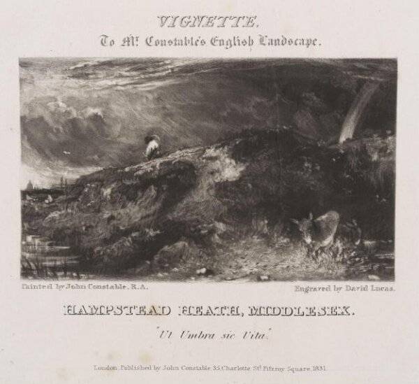Constable, John RA, HAMPSTEAD HEATH, MIDDLESEX, "Ut Umbra sic Vita."