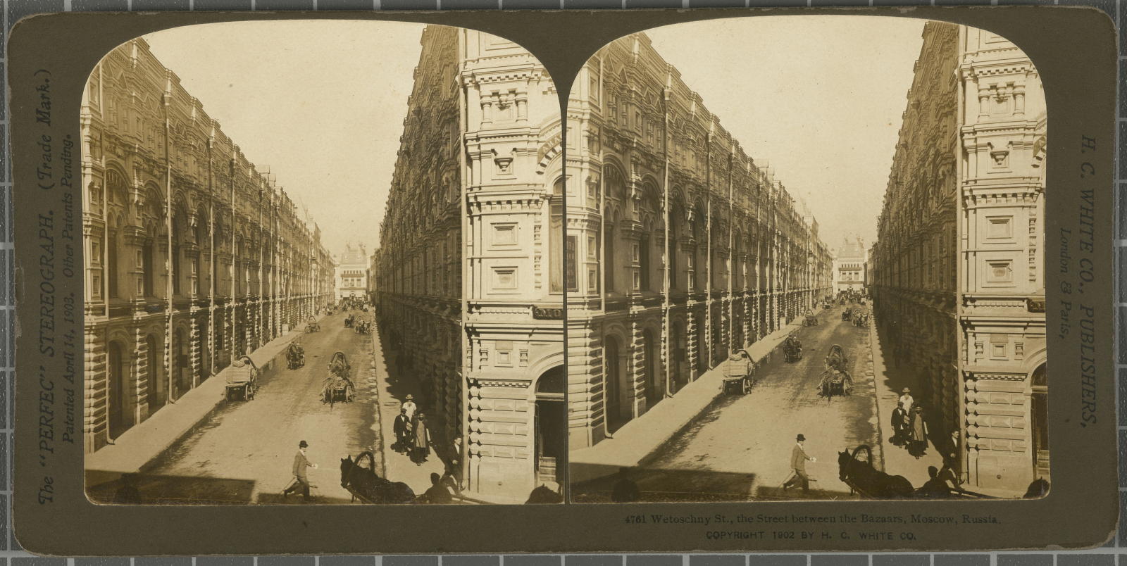 Desconegut, Wetoschny St., the Street between the Bazaars, Moscow, Russia. White, H.C. & Co., The\ ‘Perfec\’ Stereograph