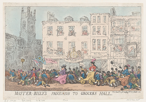 Thomas Rowlandson, Master Billy's Procession to Grocers Hall