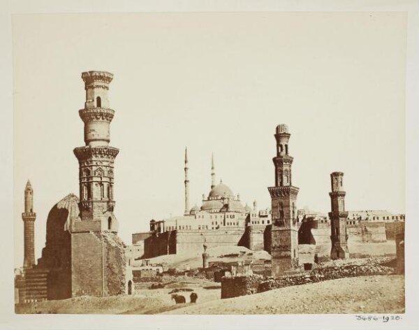 Unknown, View from the Southern Cemetery over the Muhammad Ali mosque, Cairo