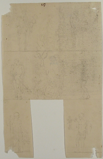 Anonymous, French, 18th century, Bacchic Scene; Two Roman Soldiers