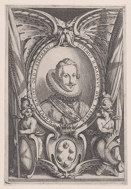 Jacques Callot, Portrait de Cosme II, Grand Duc de Toscane (Portrait of Cosimo II, Grand Duke of Tuscany)