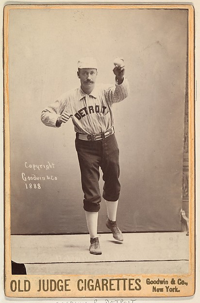 Goodwin & Company, Baldwin, Pitcher, Detroit, from the series Old Judge Cigarettes