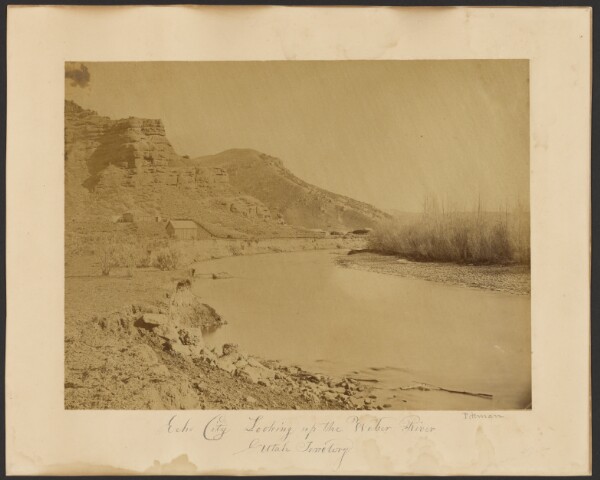 A. J. Russell, Echo City, Looking up Weber River, Utah Territory.