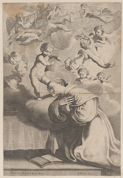 Anonymous, A male saint kneeling before the Christ child