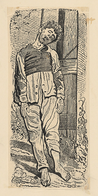 José Guadalupe Posada, A young man hanged during the Mexican Revolution