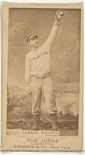 Goodwin & Company, Larkin, Captain, Philadelphia Athletics, from the Old Judge series (N172) for Old Judge Cigarettes