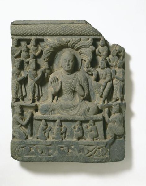 Unknown, Buddha with worshippers