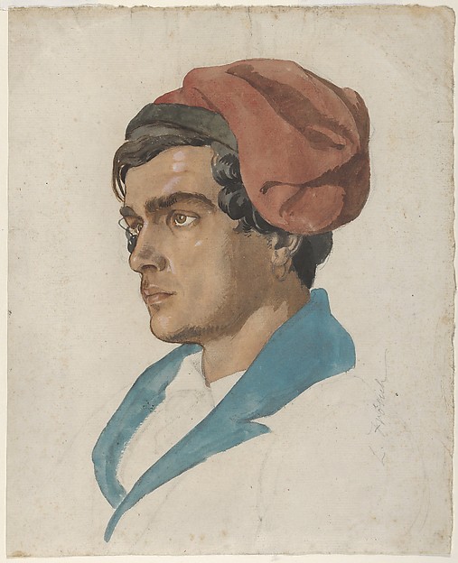 Lorenz Frølich, Head Study of a Fisherman from Capri