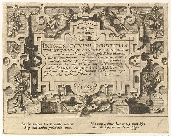 Hans Vredeman de Vries, Cœnotaphiorum (title page)
