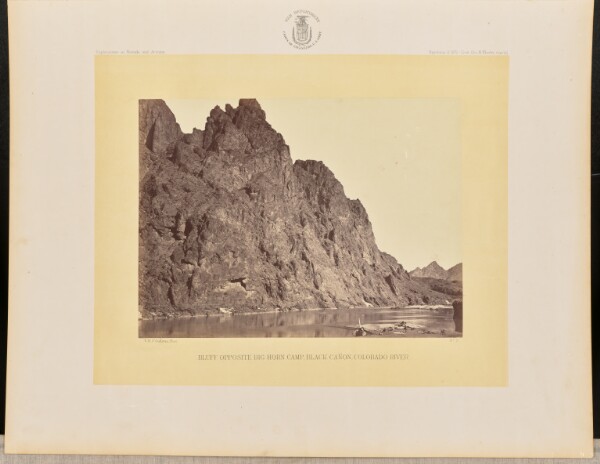Timothy H. O'Sullivan, Bluff opposite Big Horn Camp, Black Cañon, Colorado River