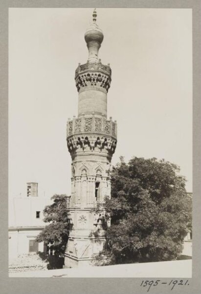K.A.C. Creswell, Minaret of the mosque of Mamluk Amir Taqtabay Ibn Bardbak al-Dawadari (Umm al-Ghulam), Cairo
