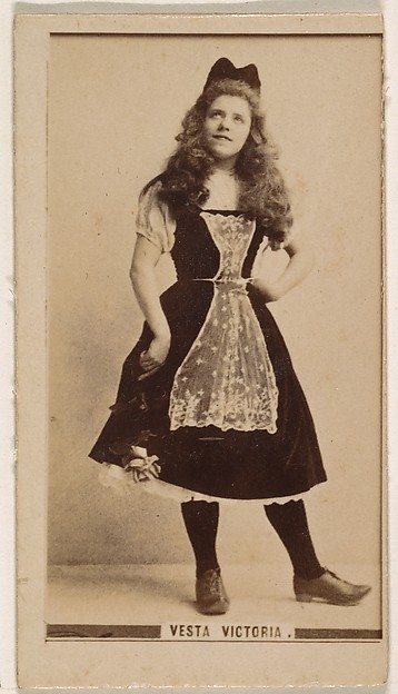 Kinney Brothers Tobacco Company, Vesta Victoria, from the Actresses series (N245) issued by Kinney Brothers to promote Sweet Caporal Cigarettes